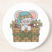 バスケットのクリスマスのマウス コースター (正面)