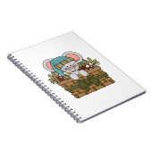 バスケットのクリスマスのマウス ノートブック (右側)