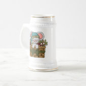 バスケットのクリスマスのマウス ビールジョッキ (正面左)