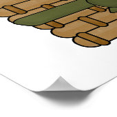 バスケットのクリスマスのマウス ポスター (角)