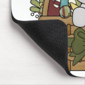 バスケットのクリスマスのマウス マウスパッド (コーナー)