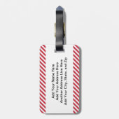 バスケットのクリスマスのマウス ラゲッジタグ (裏面縦)