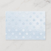 バスケットのベビーシャワーに青いテディベア エンクロージャーカード (裏面)