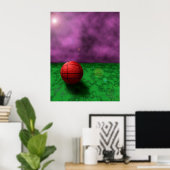 バスケットのボールの風景 ポスター (ホームオフィス)