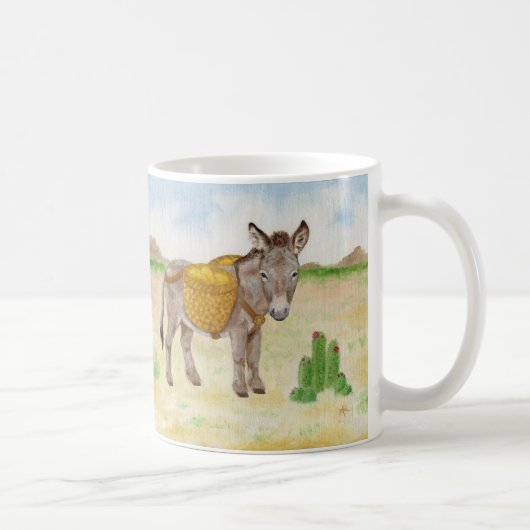 バスケットのマグを持つBurro コーヒーマグカップ (右)