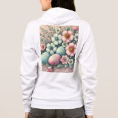 バスケットのモノグラムのレースのピンクのフローライースターエッグ パーカ (裏面)