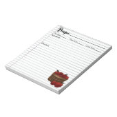 バスケットのリンゴレシピメモ帳 ノートパッド (回転)