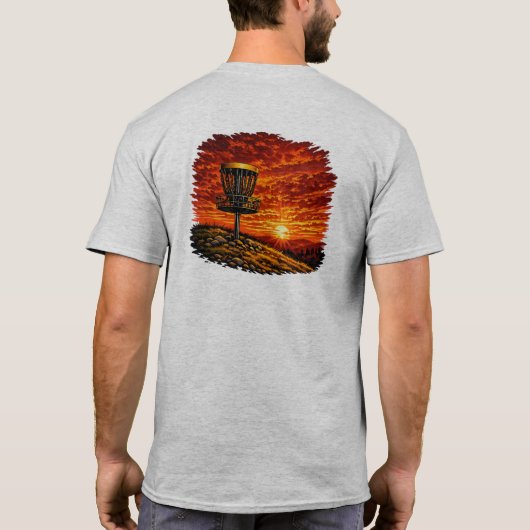 バスケットの夕焼け Tシャツ (裏面)