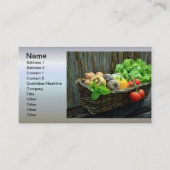バスケットの感謝祭の野菜収穫 名刺 (正面)