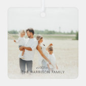 バスケットの水彩クリスマスツリーの写真 メタルオーナメント (裏面)