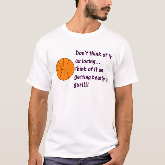 バスケットの球の女の子 Tシャツ (正面)