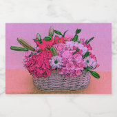 バスケットの絵画を開花します フードラベル (シングルラベル)