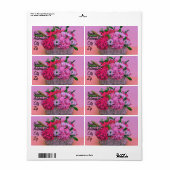 バスケットの絵画を開花します ラベル (フルシート)