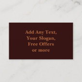 バスケットの織工は繊維-バスケットの織工とのそれをします 名刺 (裏面)