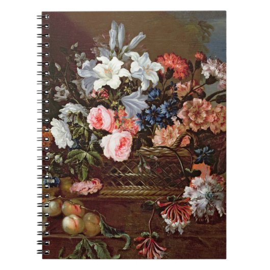 バスケットの花の静物画 ノートブック (正面)