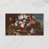 バスケットの花の静物画 名刺 (裏面)