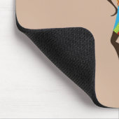 バスケットの部族芸術を持つアフリカの部族の女性 マウスパッド (コーナー)