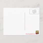 バスケットの郵便はがきのイースターひよこ シーズンポストカード (裏面)