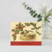 バスケットはがきに入った子猫たち3 シーズンポストカード (スタンド正面)