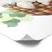 バスケットアートの白いプードルパピープリント ポスター (角)