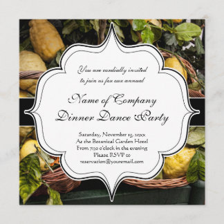 バスケットイタリアンの中のレモン 招待状