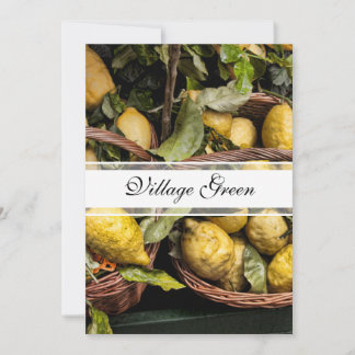 バスケットイタリアンの中のレモン 招待状