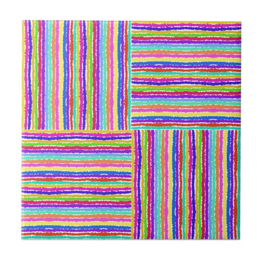 バスケットカラフルウィーブハンドドロー タイル (正面)