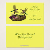 バスケットギフトカーパーソナライズされたドラベルのトンボ (正面&裏面)