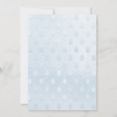 バスケットシャワーでブルーテディベア招待状 招待状 (裏面)