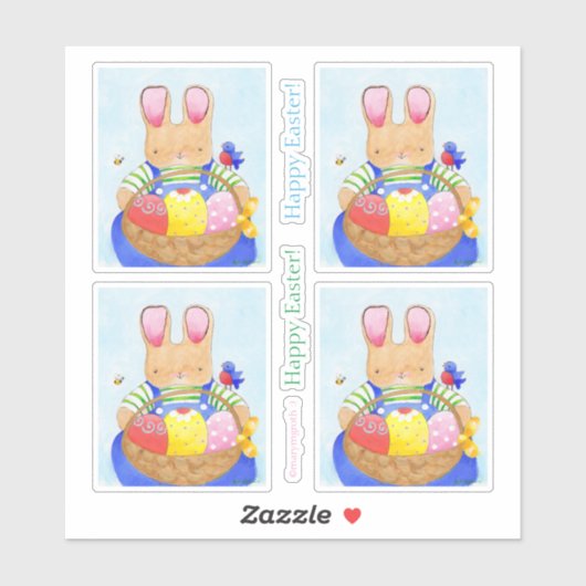 バスケットシール付きボーイバニー シール (シート)