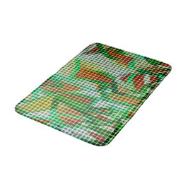 バスケットスタイルの緑の曲がったテープ バスマット