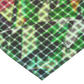 バスケットスタイル、緑の湾曲したリボン、サンゴ詳細 テーブルクロス (アングル)