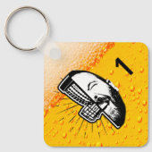 バスケットディスクゴルフバッグラベル キーホルダー (正面)