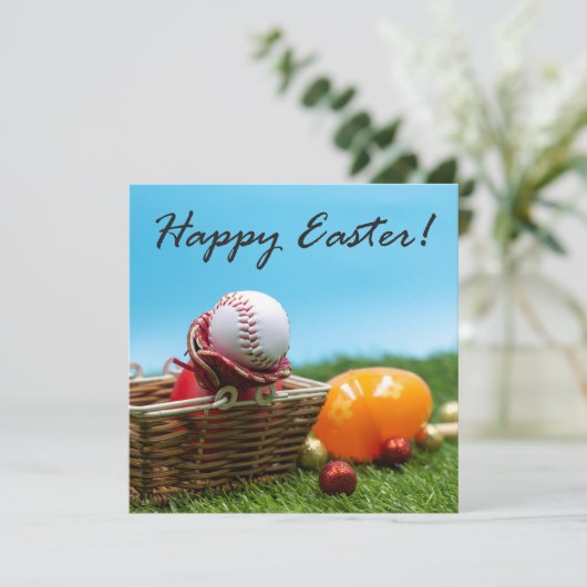 バスケットハッピーイースターで卵を持つ野球の休日 シーズンカード (スタンド正面)