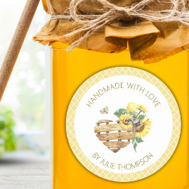 バスケットハート&ハニカム🌻カスタムハニー ラウンドシール