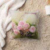 バスケットバラ クッション (ブランケット)