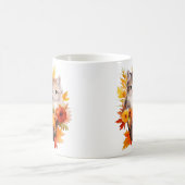 バスケットパーソナライズされたに入ったかわいい子猫 モーフィングマグカップ (中央)