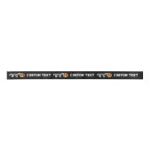 バスケットパーソナライズされたボールを巻いたプレゼント用ラッピングリボン サテンリボン (正面)