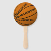 バスケットパーソナライズされたボール ハンドファン (正面)