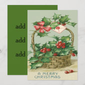 バスケットホリーウィンターベリーレッドリボン (正面/裏面)