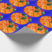 バスケットボパーソナライズされたールのスポーツ·クリスマス ラッピングペーパー (角)