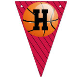 バスケットボパーソナライズされたールハッピーバースデー バンティングフラッグ (第2の旗)