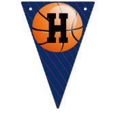 バスケットボパーソナライズされたールハッピーバースデー バンティングフラッグ (第2の旗)