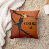 バスケットボパーソナライズされたール装飾用クッションと文字 クッション (ブランケット)