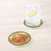 バスケットボパーソナライズされたール·チャンピオンズ·リーグデザイン コースター (側面)