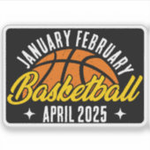 バスケットボークールル好きモダン選手 シール (正面)