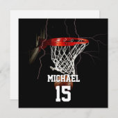 バスケットボールあなたの名前と番号カードを追加 (正面/裏面)