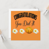 バスケットボールおめでとうカード カード (正面/裏面インサイチュ)