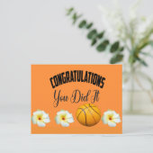 バスケットボールおめでとうカード ポストカード (スタンド正面)