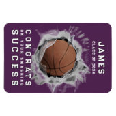 バスケットボールおめでとうマグネット マグネット (横)